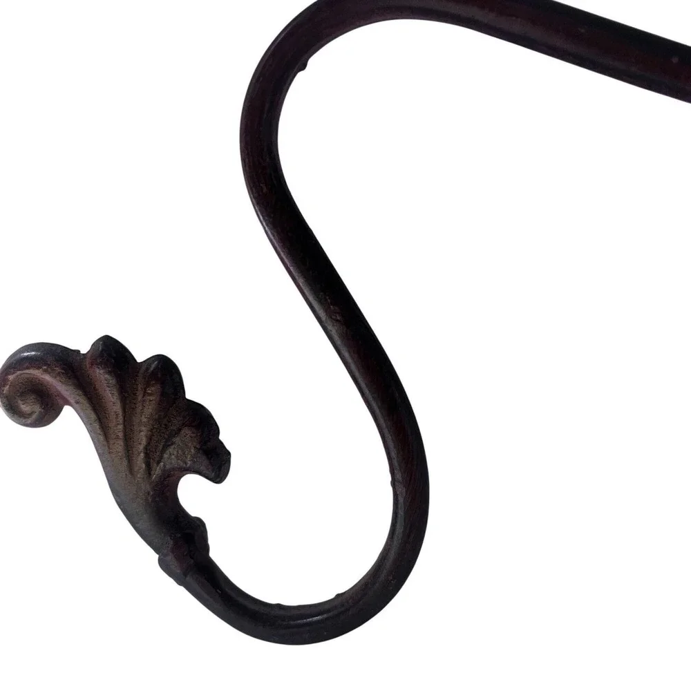Bronzed Iron Easel‎ Plate Book Stand Display Holder Leaf Scroll 22x14